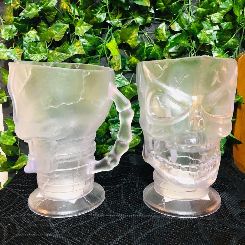 (2) Skull Water Pitchers 53 oz